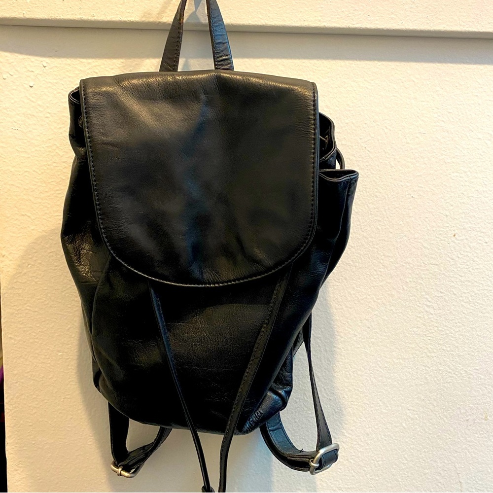 Leather Gusti-Leder small backpack Black